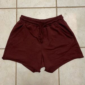 Jed North Mens Medium Dark Red Burgundy Gym Running Sport Shorts